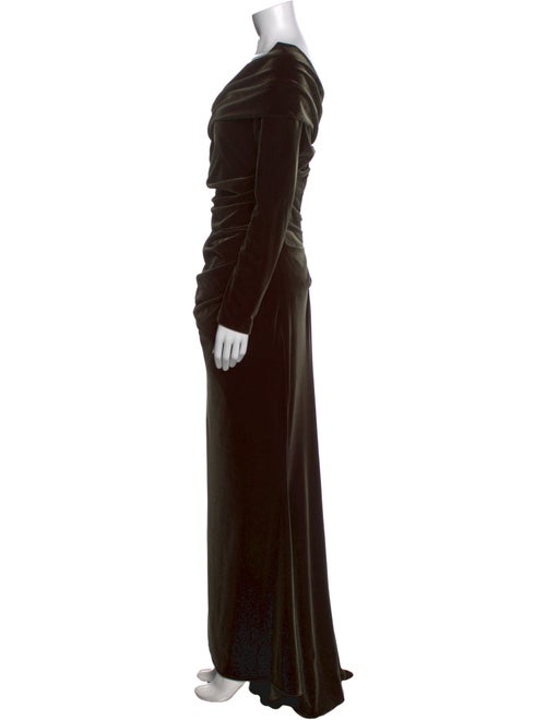 Talbot Runhof Velour Long Dress