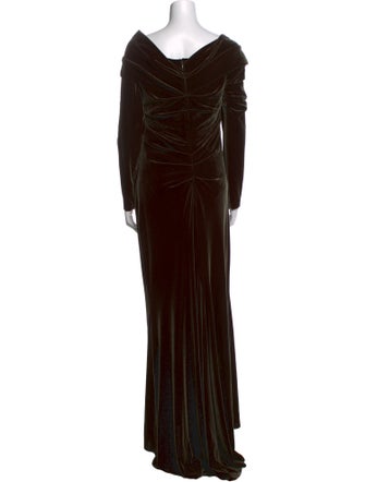 Talbot Runhof Velour Long Dress