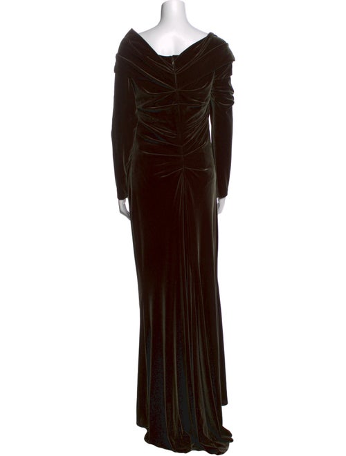 Talbot Runhof Velour Long Dress