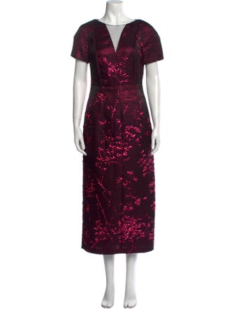 Talbot Runhof V-Neck Long Dress