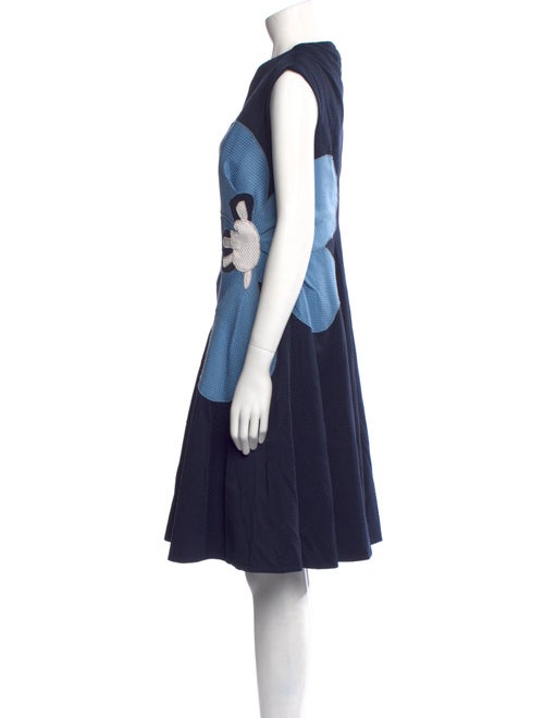 Talbot Runhof Graphic Print Knee-Length Dress