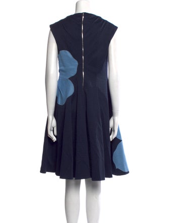 Talbot Runhof Graphic Print Knee-Length Dress