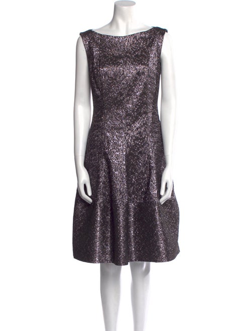 Talbot Runhof Bateau Neckline Knee-Length Dress