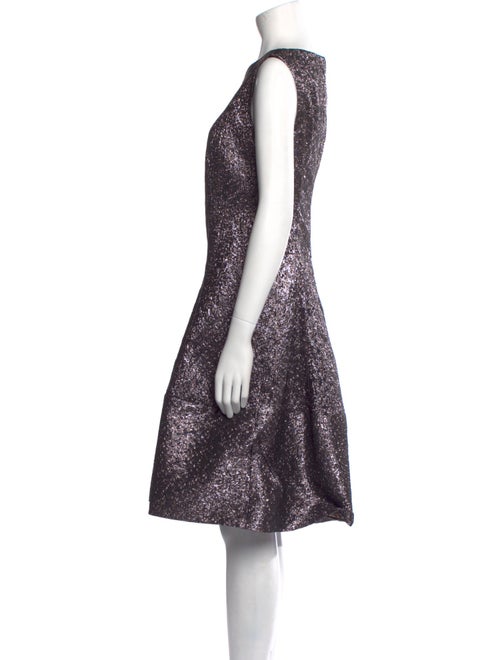 Talbot Runhof Bateau Neckline Knee-Length Dress