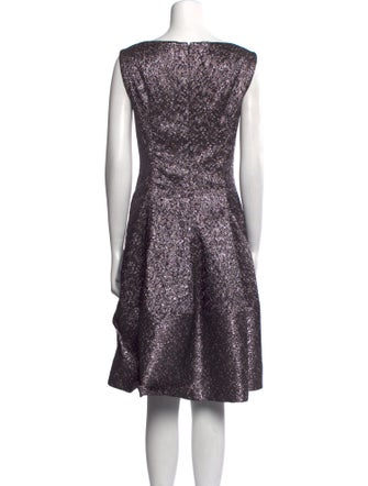 Talbot Runhof Bateau Neckline Knee-Length Dress