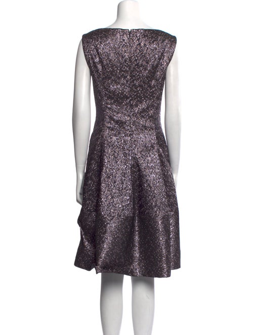 Talbot Runhof Bateau Neckline Knee-Length Dress