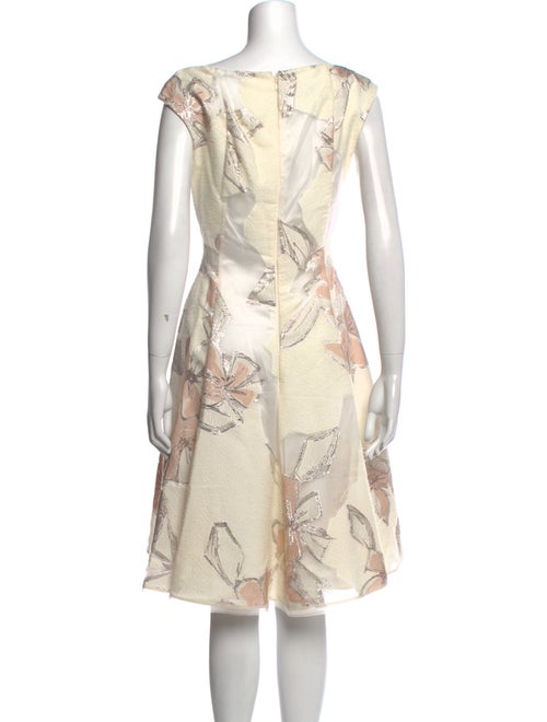 Talbot Runhof Floral Print Knee-Length Dress