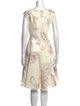 Talbot Runhof Floral Print Knee-Length Dress