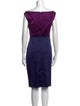 Talbot Runhof V-Neck Knee-Length Dress