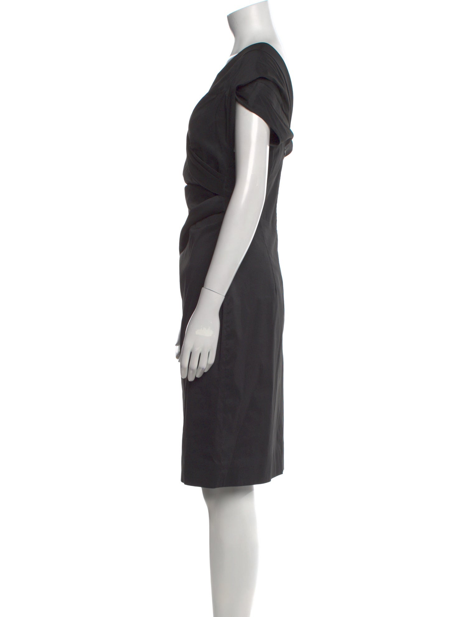 Talbot Runhof V-Neck Knee-Length Dress