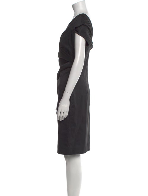 Talbot Runhof V-Neck Knee-Length Dress