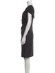 Talbot Runhof V-Neck Knee-Length Dress