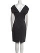 Talbot Runhof V-Neck Knee-Length Dress