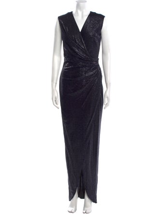 Talbot Runhof V-Neck Long Dress
