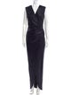 Talbot Runhof V-Neck Long Dress