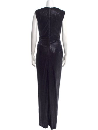Talbot Runhof V-Neck Long Dress