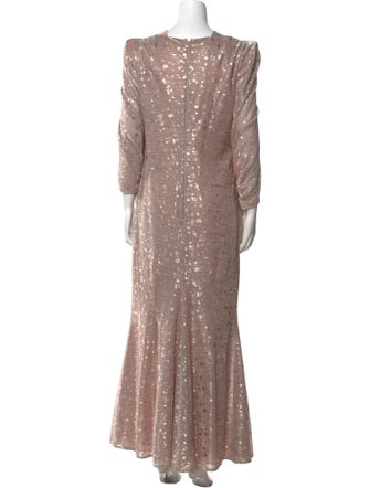 Talbot Runhof Bateau Neckline Long Dress