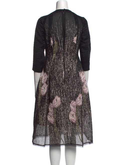 Talbot Runhof Printed Midi Length Dress