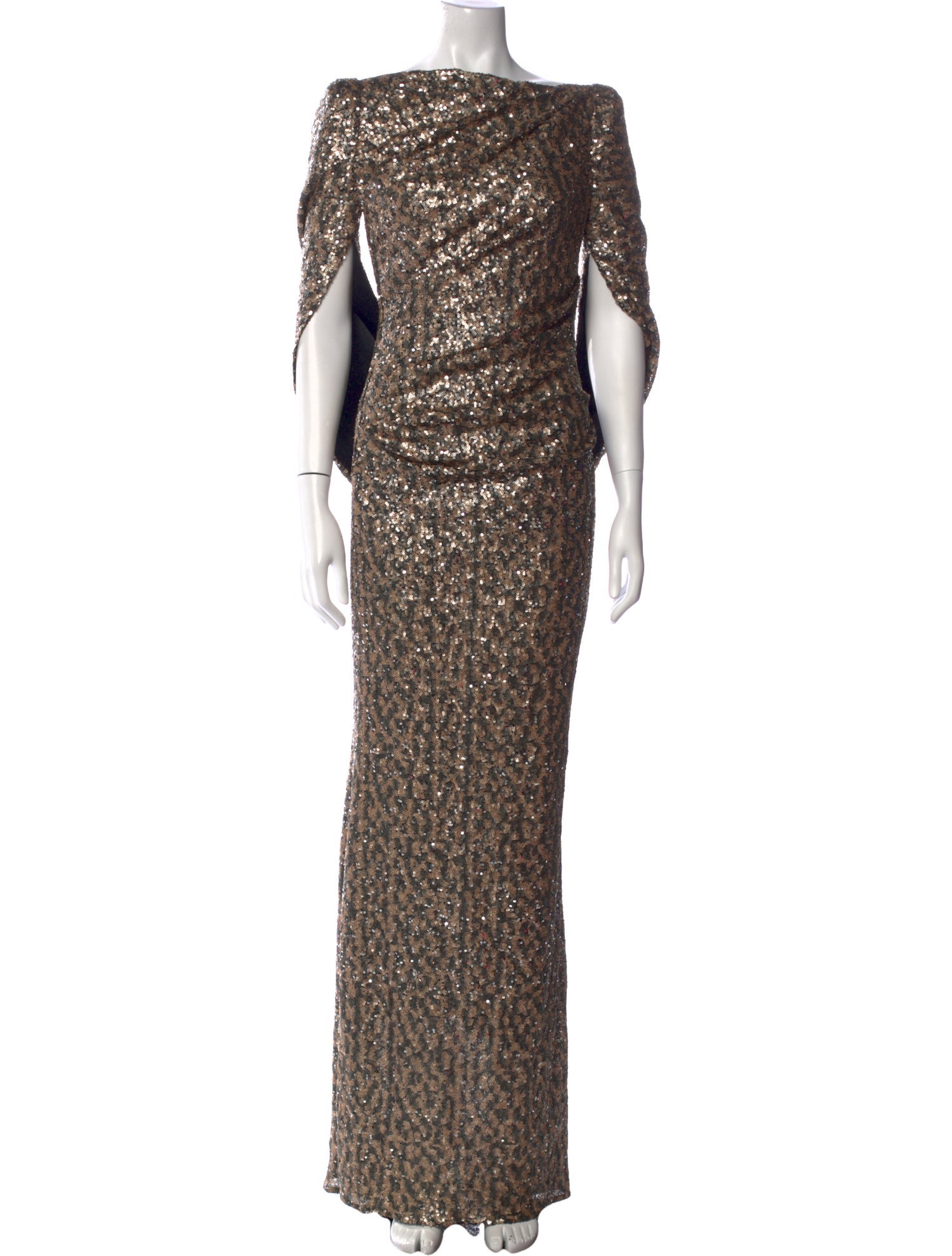 Talbot Runhof Bateau Neckline Long Dress w/ Tags