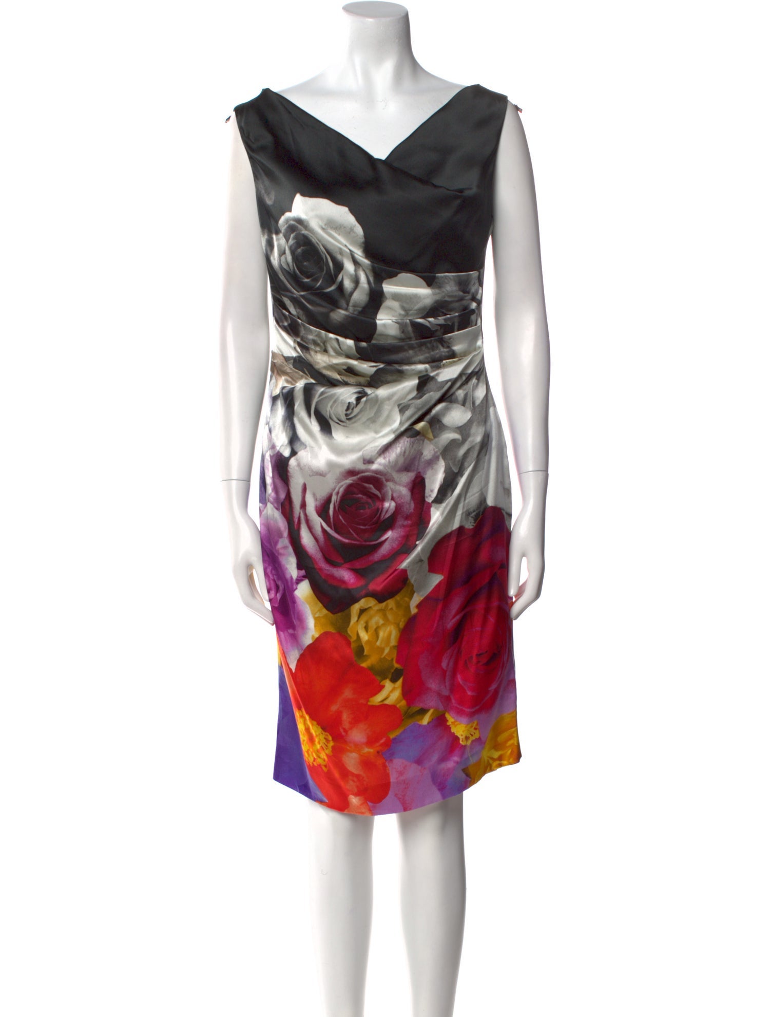 Talbot Runhof Silk Knee-Length Dress