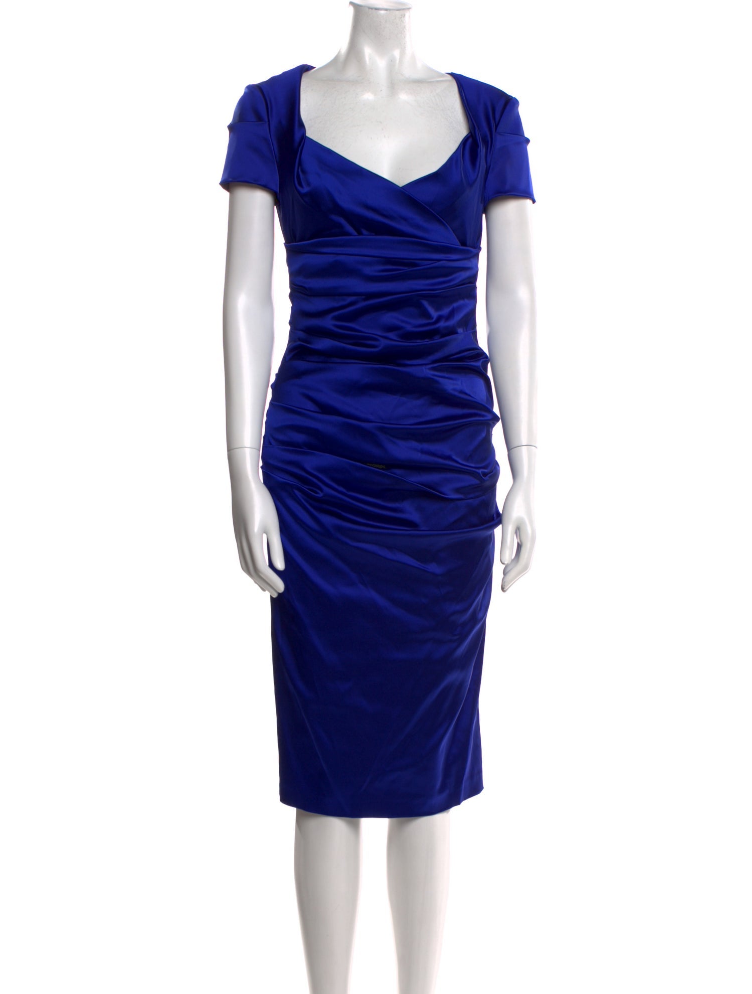 Talbot Runhof Square Neckline Midi Length Dress