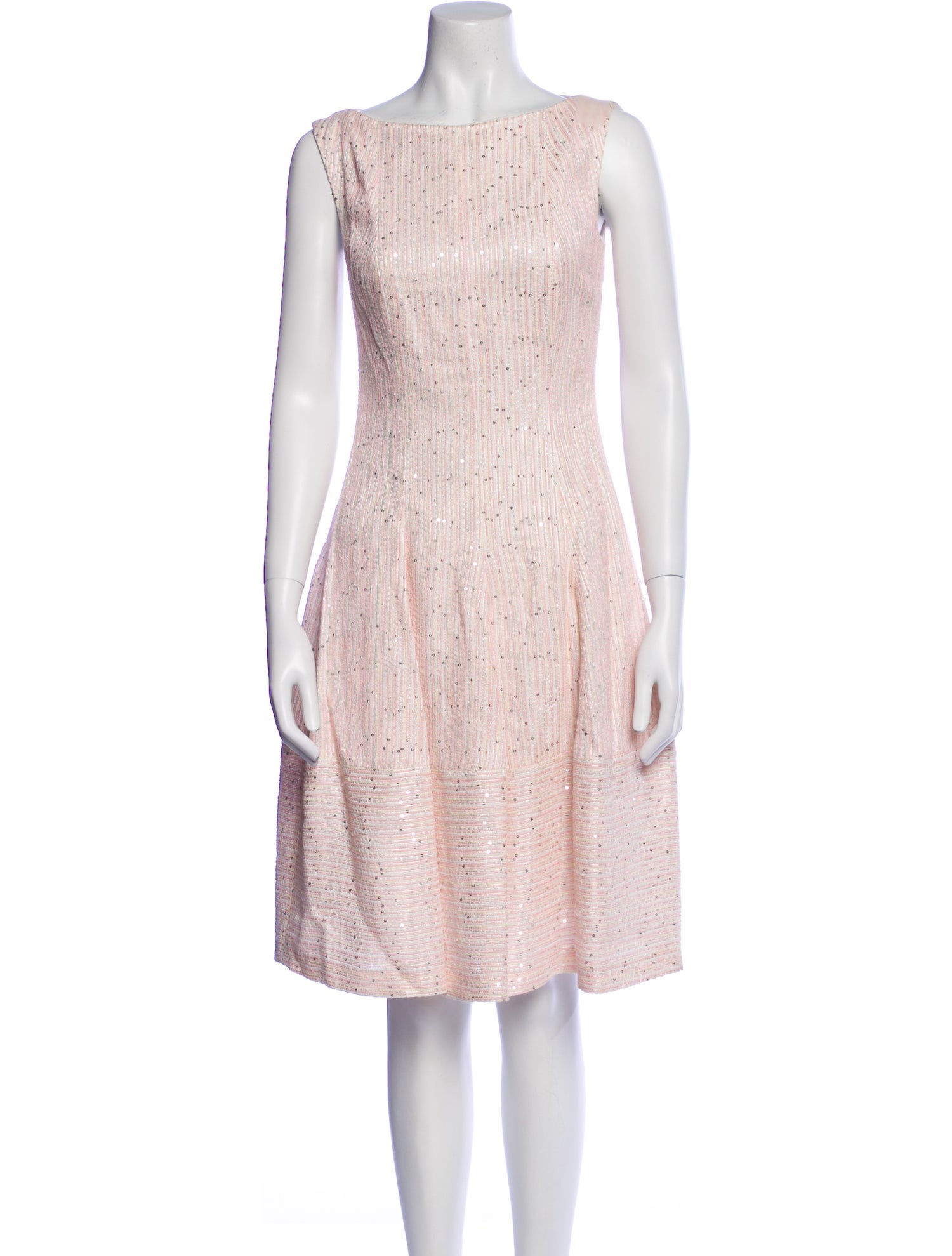 Talbot Runhof Bateau Neckline Knee-Length Dress w/ Tags