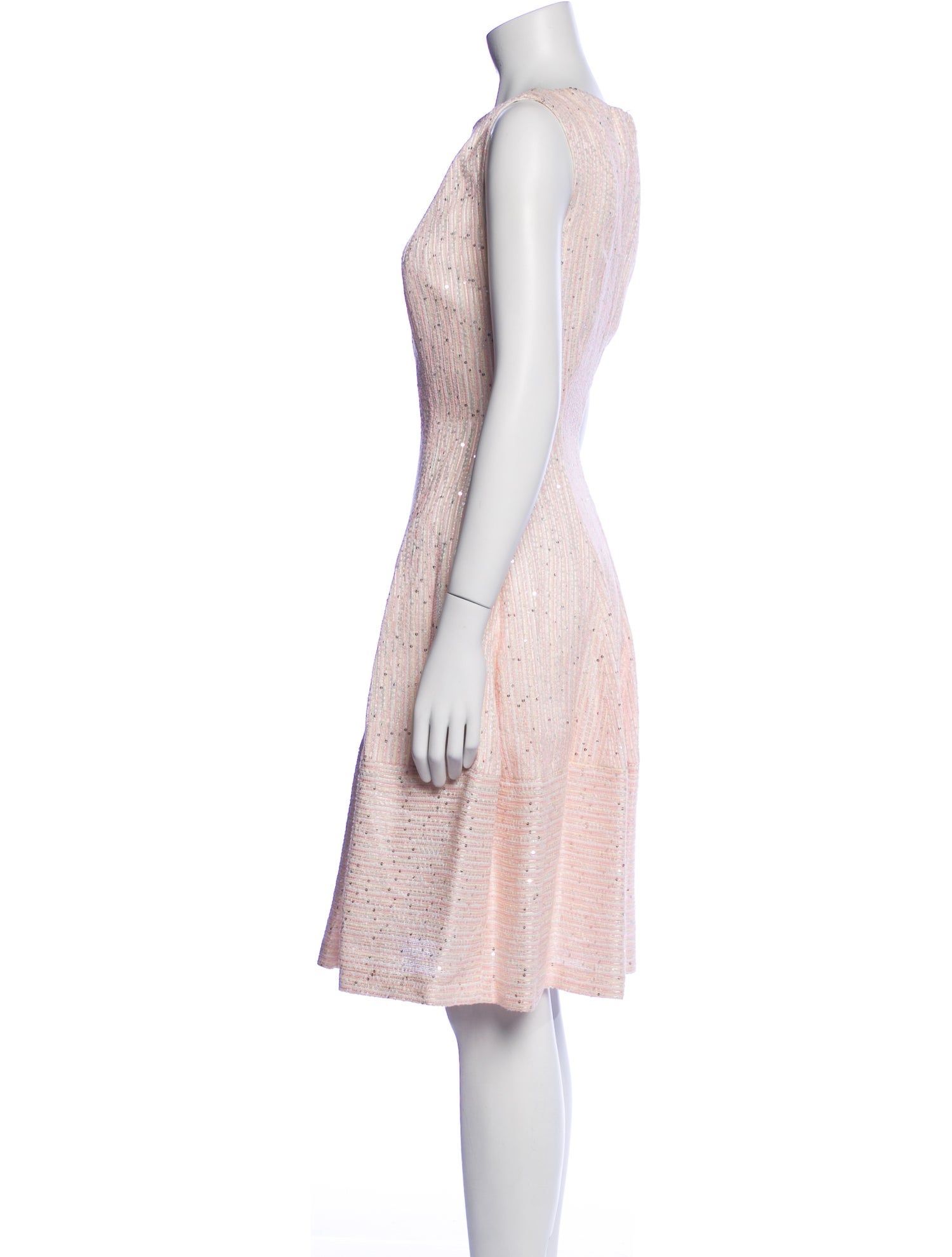 Talbot Runhof Bateau Neckline Knee-Length Dress w/ Tags