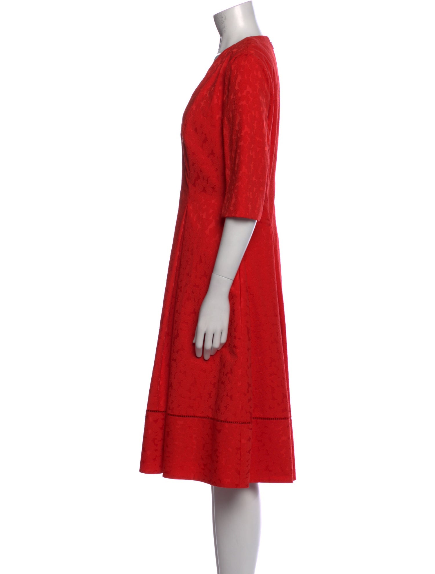 Talbot Runhof V-Neck Midi Length Dress
