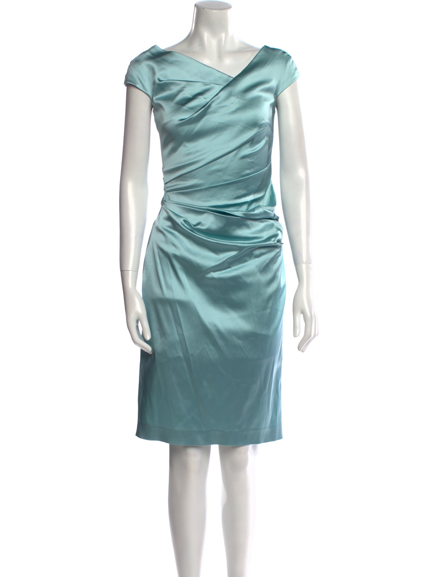 Talbot Runhof V-Neck Knee-Length Dress
