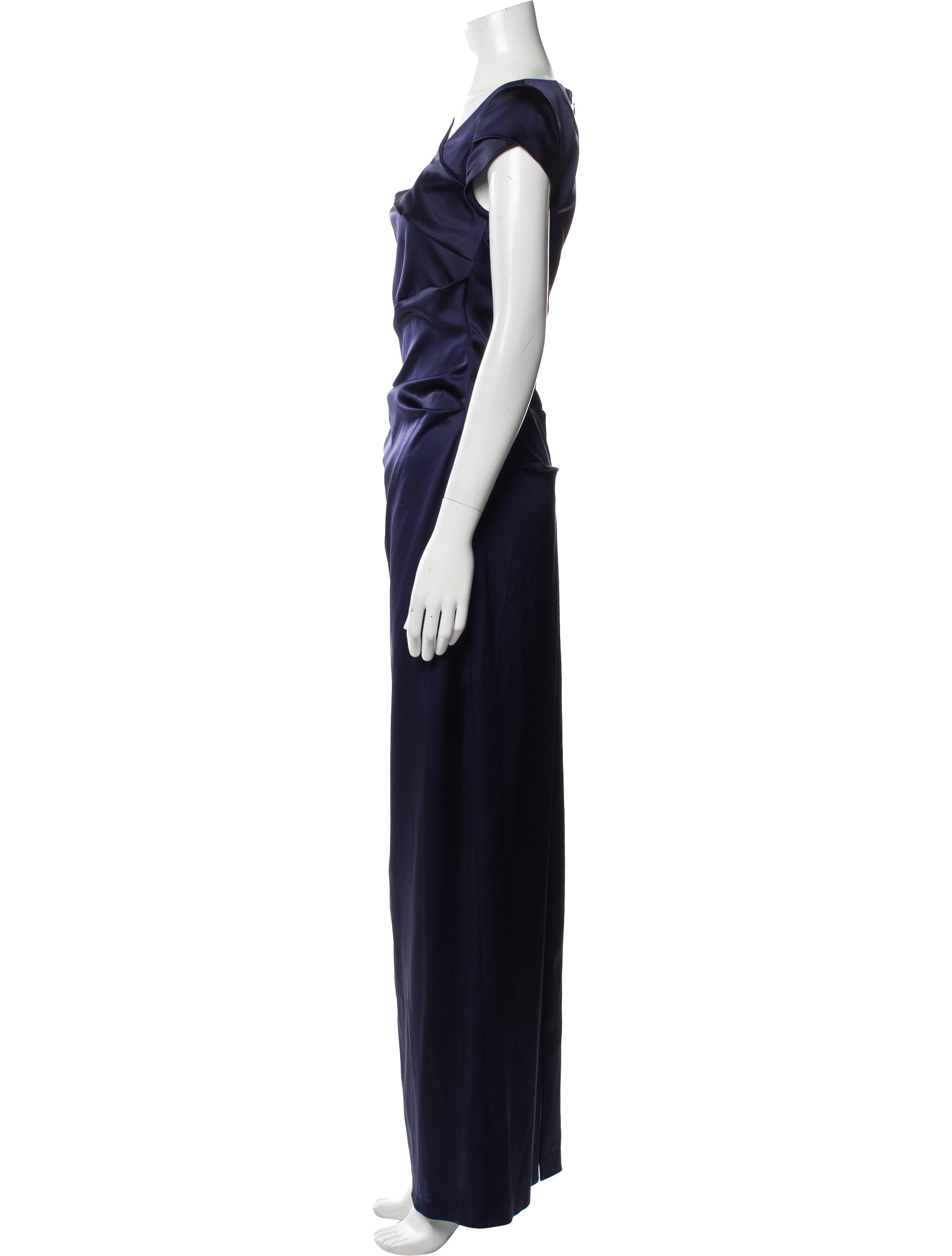 Talbot Runhof Cowl Neck Long Dress