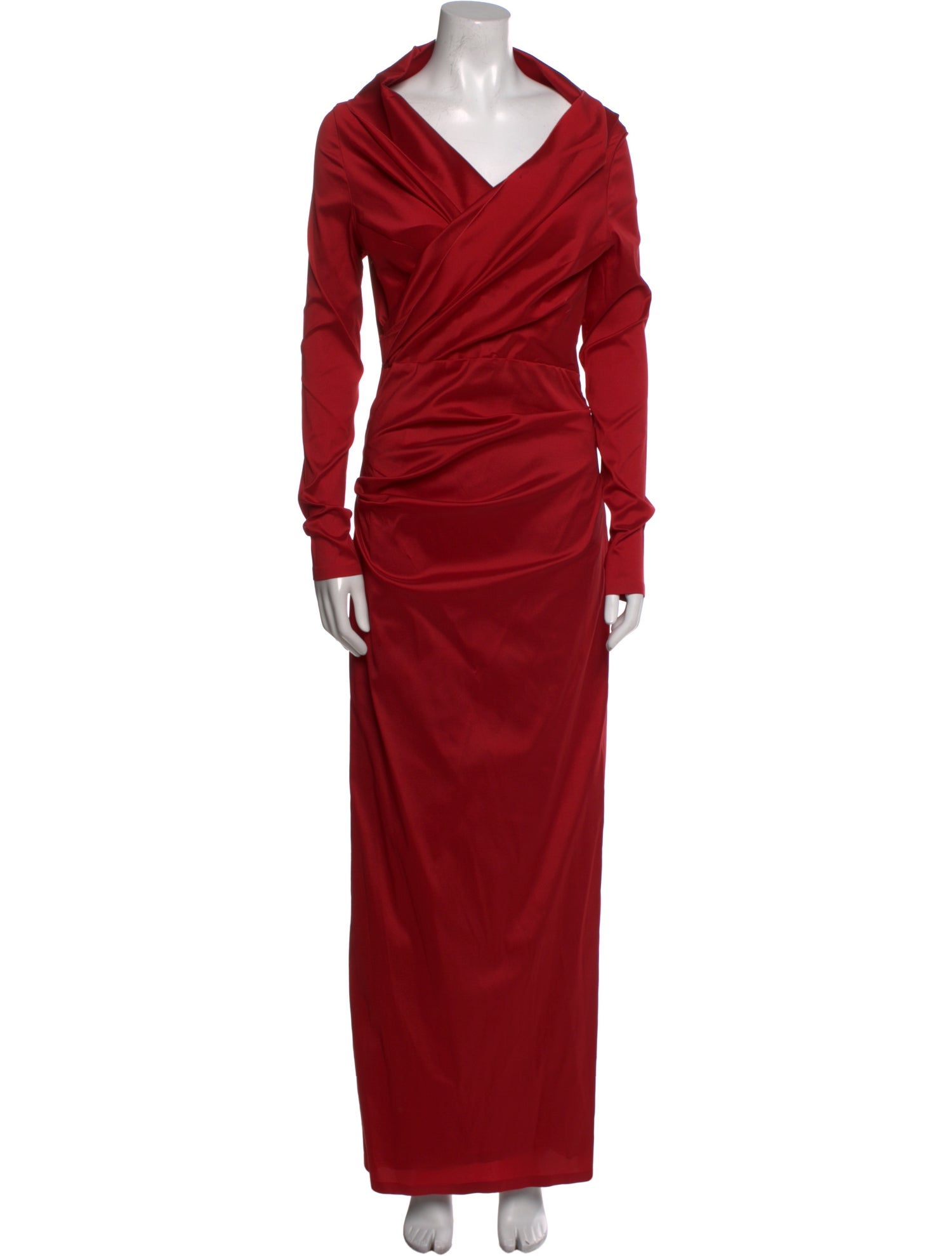 Talbot Runhof Cowl Neck Long Dress