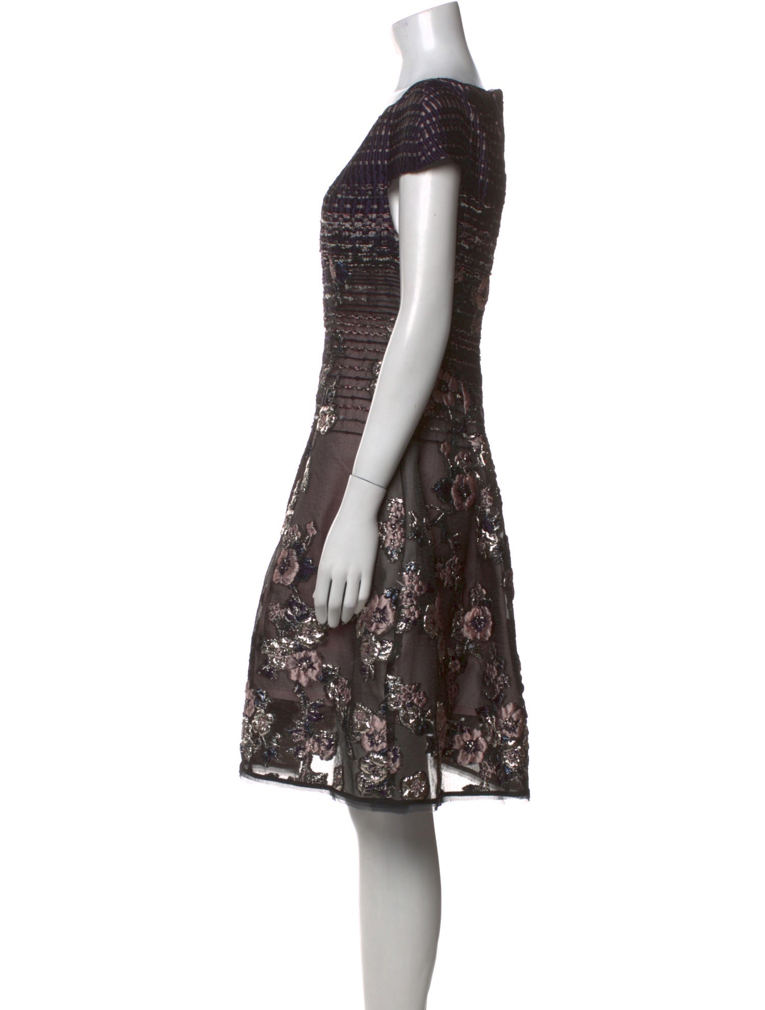 Talbot Runhof Printed Knee-Length Dress