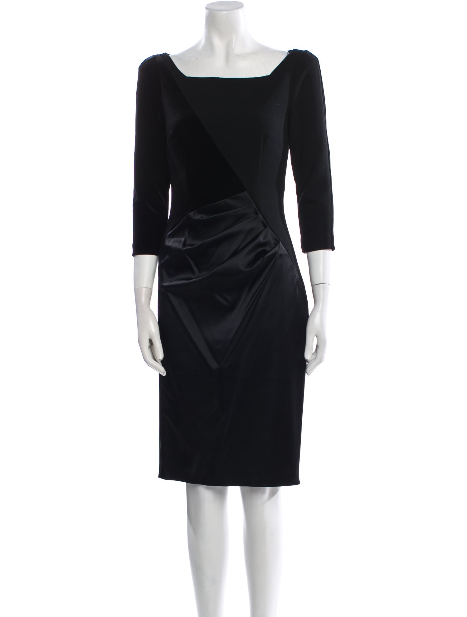 Talbot Runhof Bateau Neckline Knee-Length Dress
