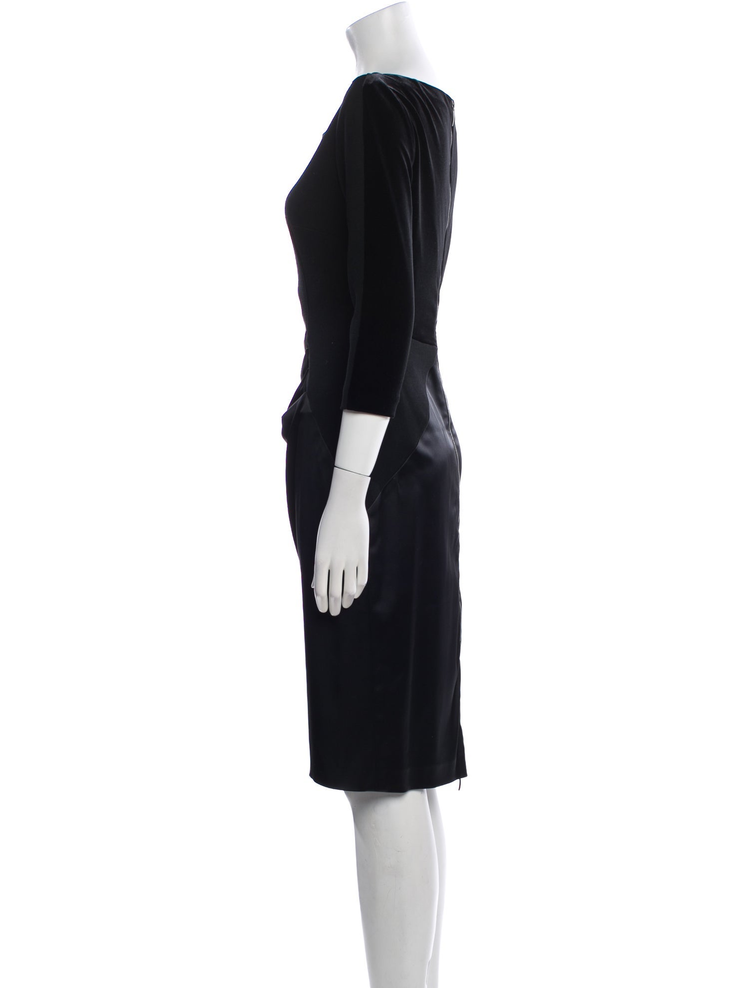Talbot Runhof Bateau Neckline Knee-Length Dress
