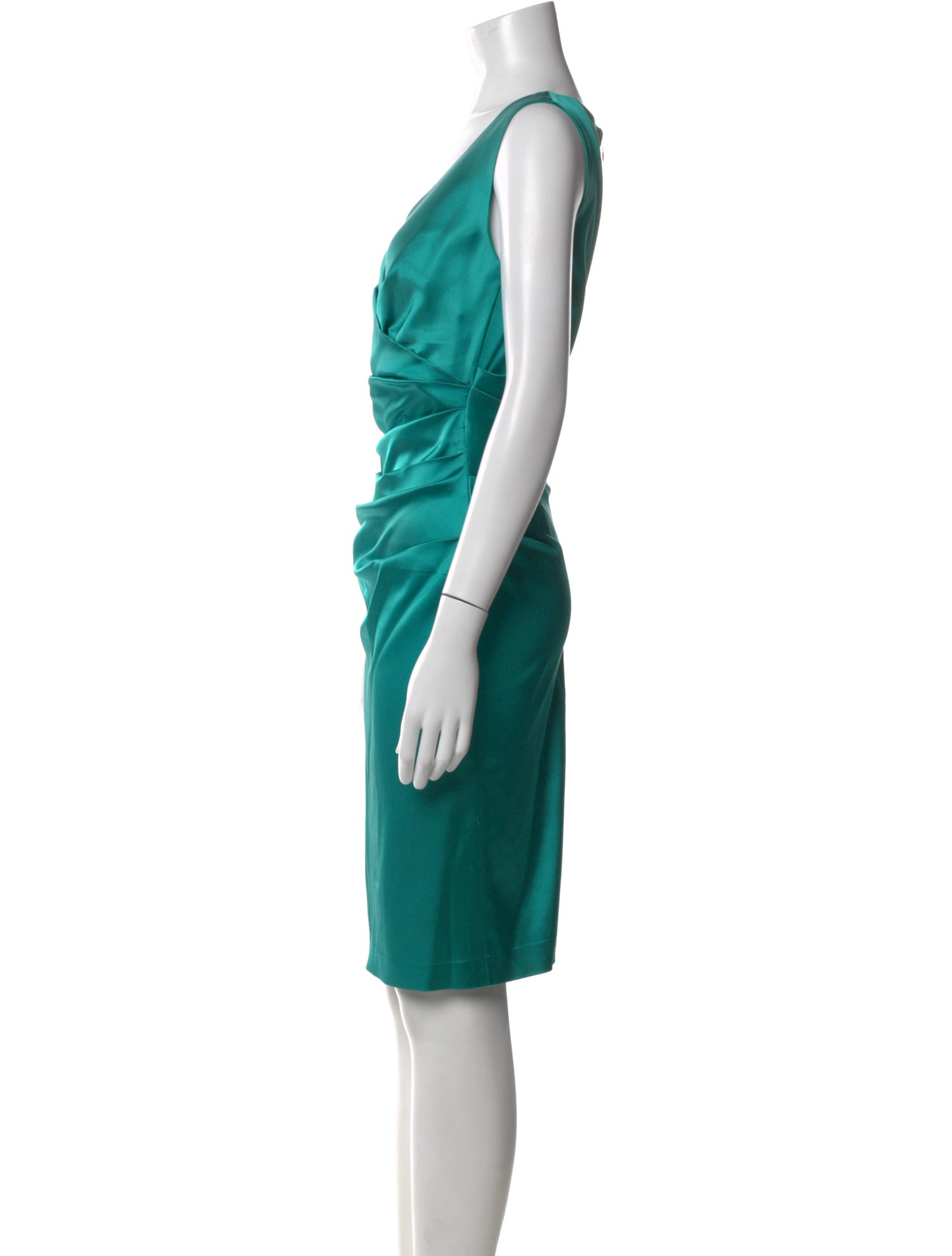 talbot runhof green dress V-Neck Knee-Length - Dresses, Clothing - RRT24331 productlaunch_2026