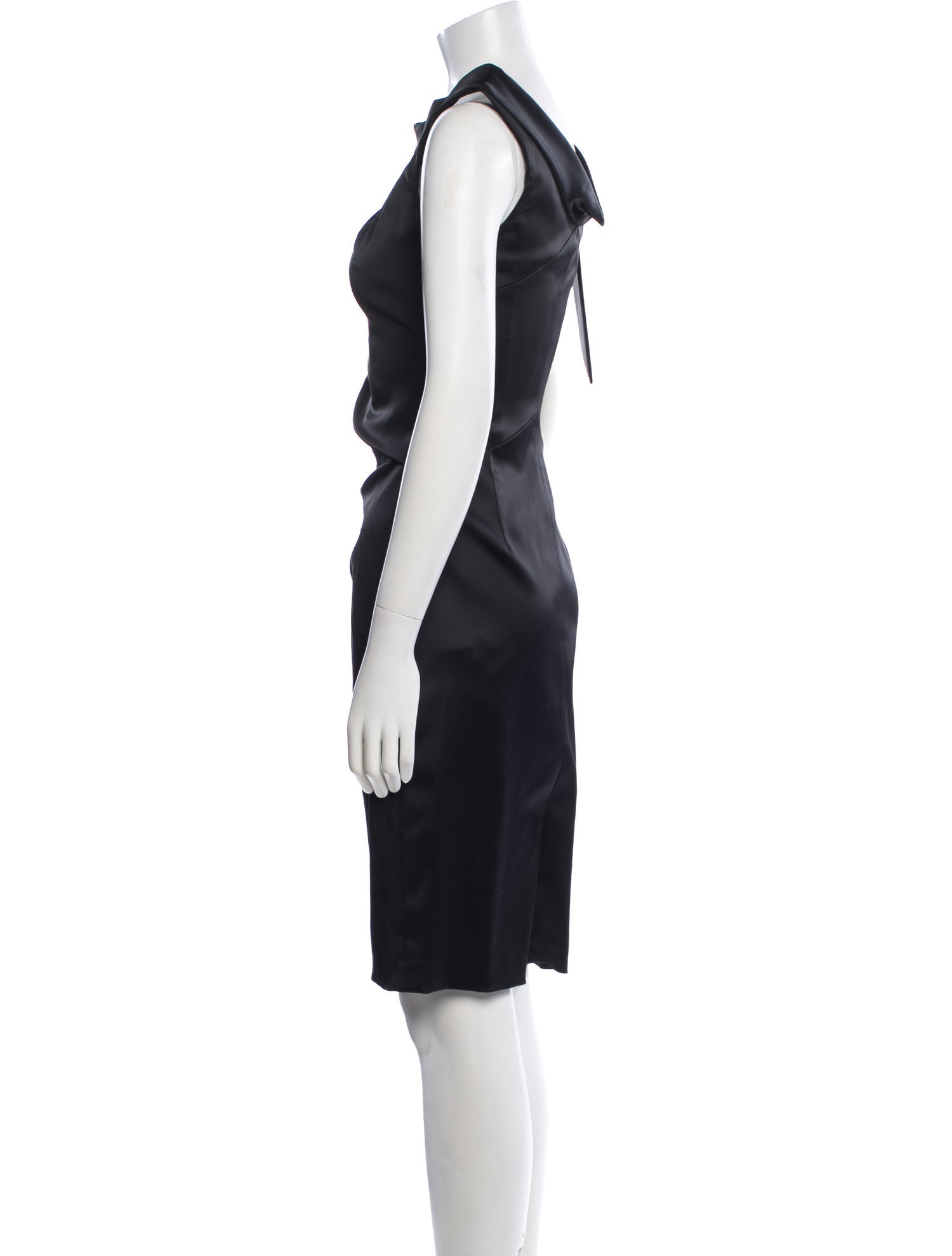 Talbot Runhof One-Shoulder Knee-Length Dress