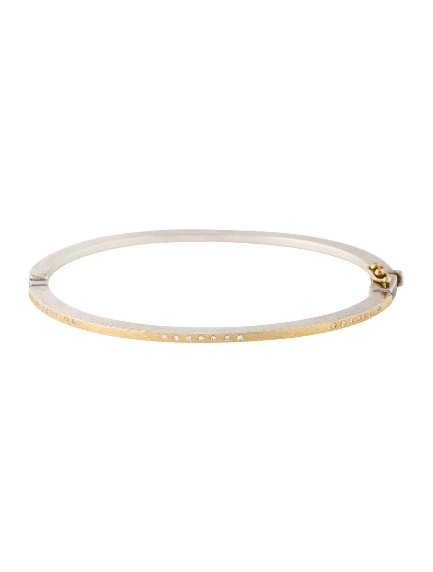 Rene Escobar Two-Tone Diamond Bangle Bracelet