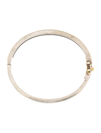 Rene Escobar Diamond Carol Hinged Bangle Bracelet