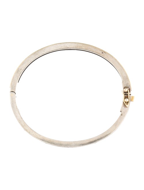 Rene Escobar Diamond Carol Hinged Bangle Bracelet