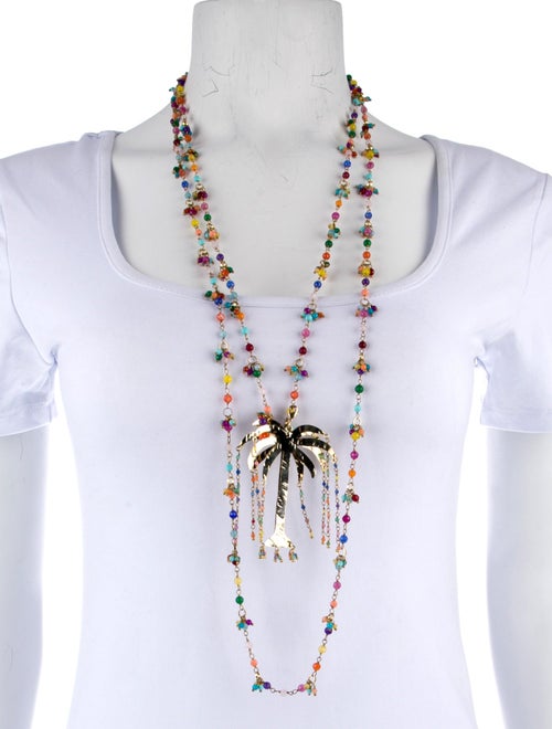 Rosantica Tropical Palm Tree Double Strand Pendant Necklace
