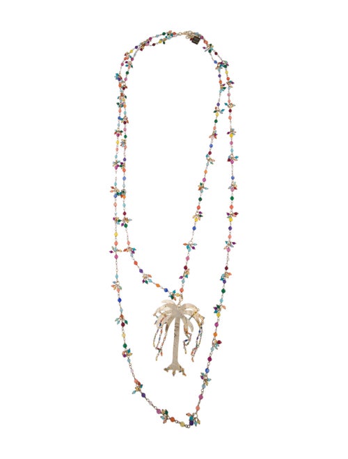 Rosantica Tropical Palm Tree Double Strand Pendant Necklace