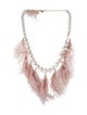 Rosantica Crystal & Feather Collar Necklace