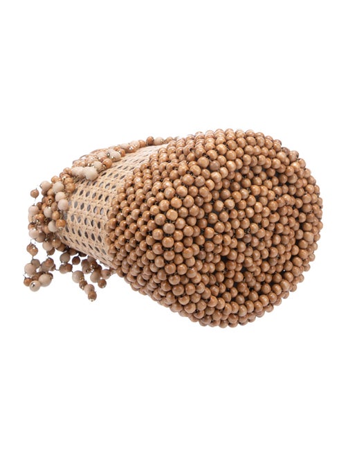 Rosantica Straw Beaded-Accent Bucket Bag
