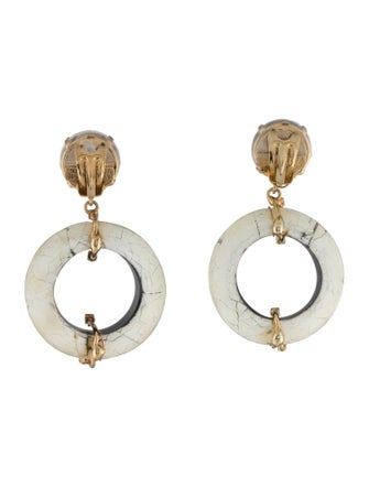Rosantica Crystal & resin Clip-On Drop Earrings
