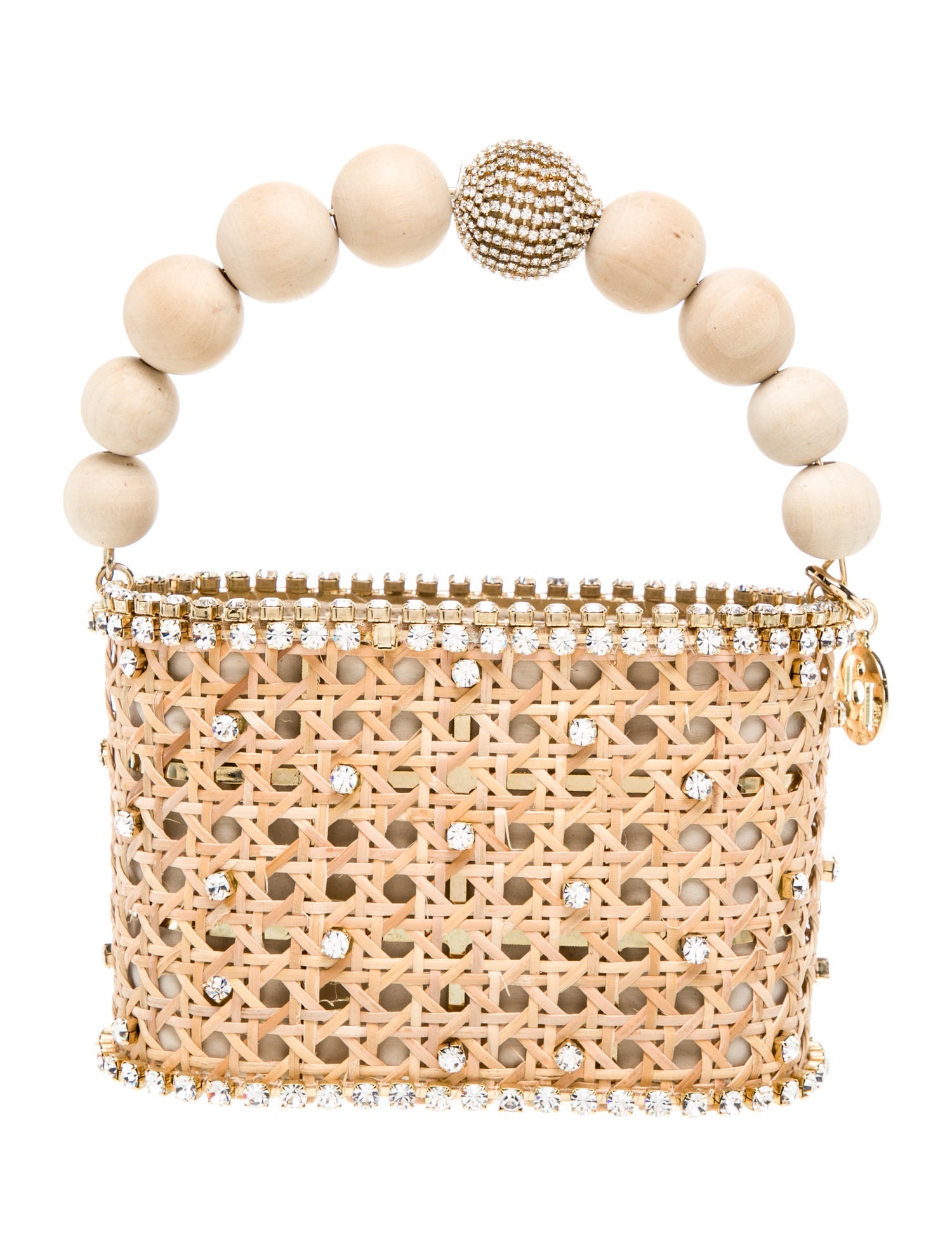 Rosantica Rattan Top Handle Bag