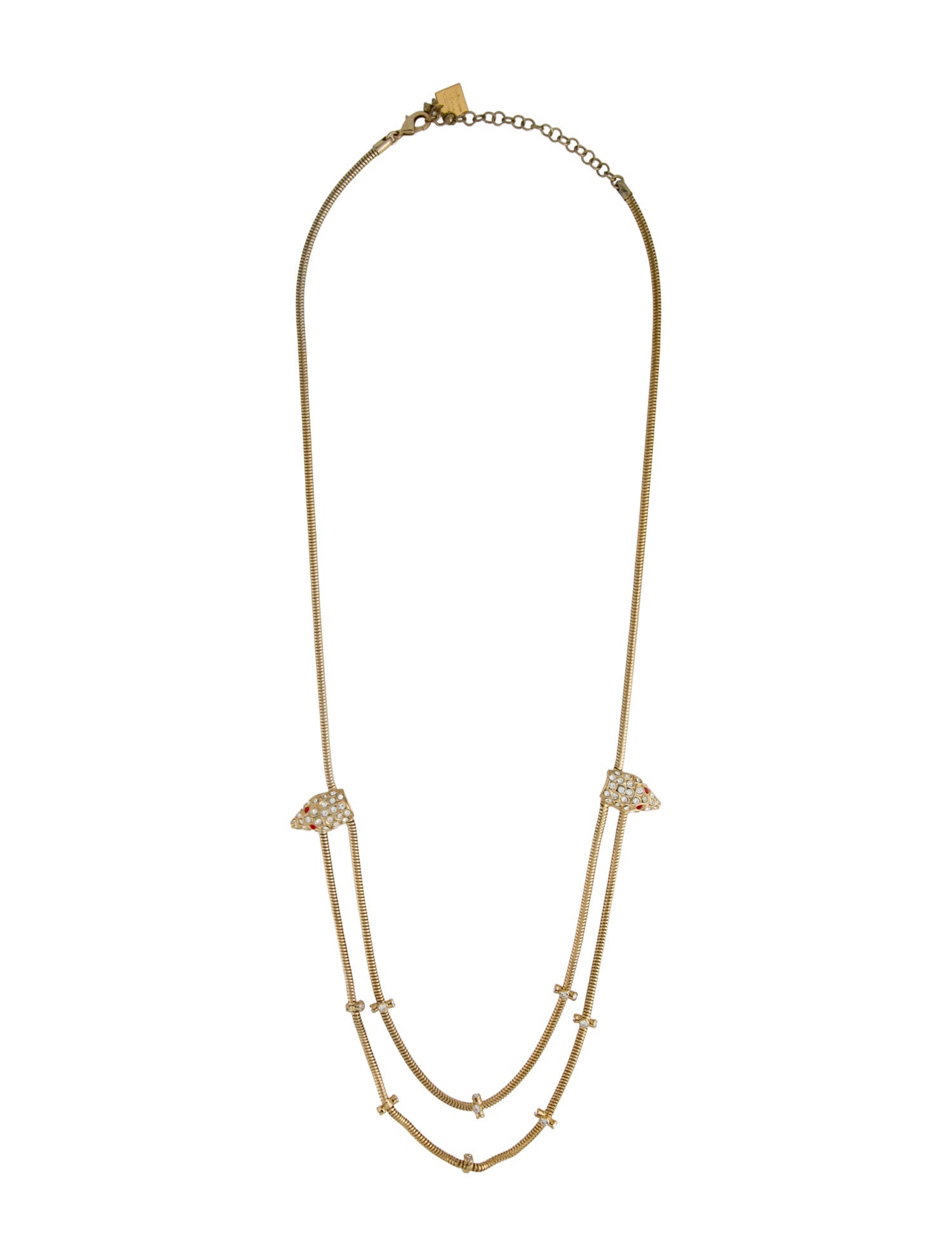 Rosantica Crystal Double Strand Snake Station Necklace