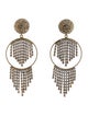 Rosantica Crystal Fringe Chandelier Drop Clip On Earrings