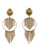 Rosantica Crystal Fringe Chandelier Drop Clip On Earrings