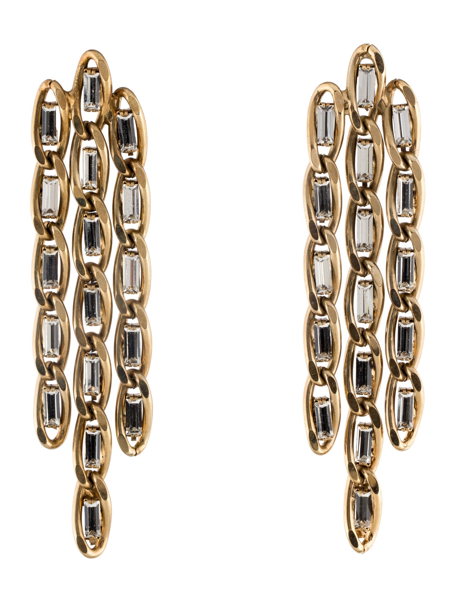 Rosantica Crystal & Chain Drop Earrings