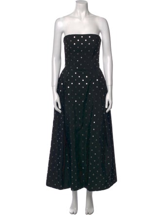 Rasario Polka Dot Print Midi Length Dress